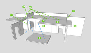 SnapHouse Flat Roof with Parapet Wall illustration