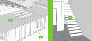 SnapHouse Beam-Column-Staircase sample applications illustration