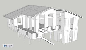 SnapHouse Stilt House Model illustration