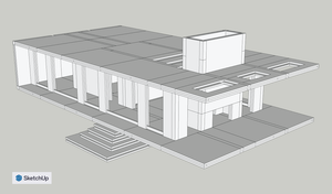 SnapHouse Mies Pavilion Model illustration