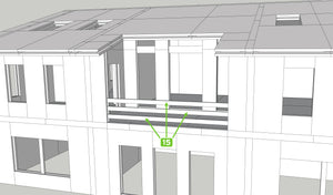 SnapHouse Model with Balcony Railing illustration