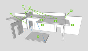 SnapHouse Flat Roof with Parapet Wall illustration