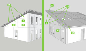 SnapHouse Model with Shed-Style Roof illustration