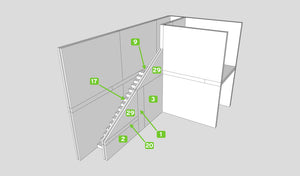 SnapHouse Sloped Railing Wall illustration